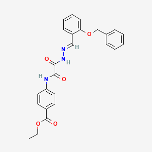 molecular formula C25H23N3O5 B7712933 ethyl 4-[(N'-cyclooctylidenehydrazinecarbonyl)formamido]benzoate 