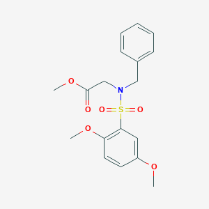 molecular formula C18H21NO6S B7712943 2-{N-[(3,4-dichlorophenyl)methyl]benzenesulfonamido}acetic acid 
