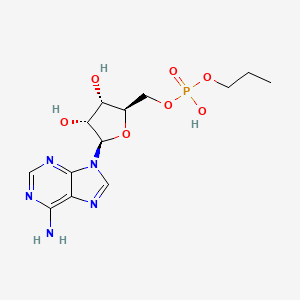 molecular formula C13H20N5O7P B7712962 ((2R,3S,4R,5R)-5-(6-amino-9H-purin-9-yl)-3,4-dihydroxytetrahydrofuran-2-yl)methyl propyl hydrogen phosphate 