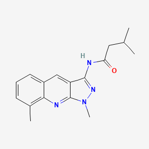 molecular formula C17H20N4O B7712993 N-(1,8-dimethyl-1H-pyrazolo[3,4-b]quinolin-3-yl)-3-methylbutanamide 