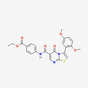 molecular formula C24H21N3O6S B7713007 3-(2,5-dimethoxyphenyl)-N-(2-methylphenyl)-5-oxo-5H-[1,3]thiazolo[3,2-a]pyrimidine-6-carboxamide 