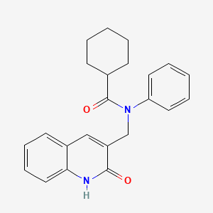 molecular formula C23H24N2O2 B7713031 N-((2-hydroxyquinolin-3-yl)methyl)-N-phenylcyclohexanecarboxamide 