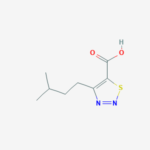 molecular formula C8H12N2O2S B7713036 4-(3-Methylbutyl)thiadiazole-5-carboxylic acid CAS No. 1432137-69-3