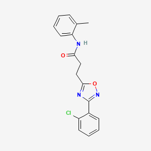 molecular formula C18H16ClN3O2 B7713177 3-(3-(2-chlorophenyl)-1,2,4-oxadiazol-5-yl)-N-(o-tolyl)propanamide 