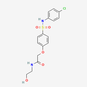 molecular formula C16H17ClN2O5S B7713190 2-(4-(N-(4-chlorophenyl)sulfamoyl)phenoxy)-N-(2-hydroxyethyl)acetamide 