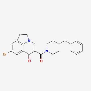 molecular formula C24H23BrN2O2 B7713241 5-(4-benzylpiperidine-1-carbonyl)-8-bromo-1H-pyrrolo[3,2,1-ij]quinolin-6(2H)-one 