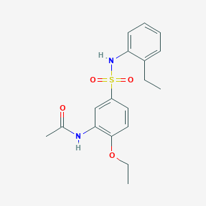 molecular formula C18H22N2O4S B7713258 N-(2-ethoxy-5-(N-(2-ethylphenyl)sulfamoyl)phenyl)acetamide 