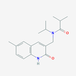 molecular formula C18H24N2O2 B7713294 N-((2-hydroxy-6-methylquinolin-3-yl)methyl)-N-isopropylisobutyramide 