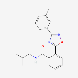 molecular formula C20H21N3O2 B7713315 N-isobutyl-2-(3-(m-tolyl)-1,2,4-oxadiazol-5-yl)benzamide 