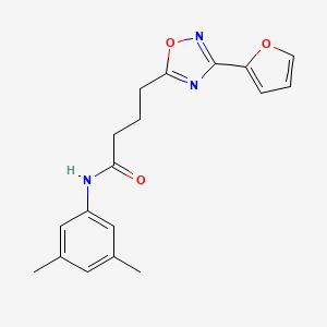 molecular formula C18H19N3O3 B7713325 N-(3,5-dimethylphenyl)-4-(3-(furan-2-yl)-1,2,4-oxadiazol-5-yl)butanamide 