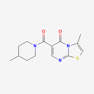 molecular formula C14H17N3O2S B7713387 3-methyl-5-oxo-5H-[1,3]thiazolo[3,2-a]pyrimidine-6-carboxamide 