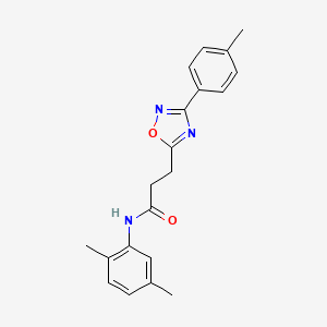 molecular formula C20H21N3O2 B7713444 N-(2,5-dimethylphenyl)-3-(3-(p-tolyl)-1,2,4-oxadiazol-5-yl)propanamide 