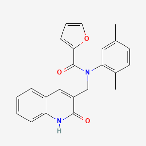 molecular formula C23H20N2O3 B7713459 N-(2,5-dimethylphenyl)-N-((2-hydroxyquinolin-3-yl)methyl)furan-2-carboxamide 