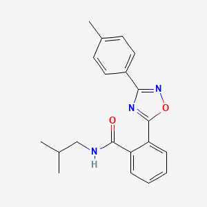 molecular formula C20H21N3O2 B7713550 N-isobutyl-2-(3-(p-tolyl)-1,2,4-oxadiazol-5-yl)benzamide 