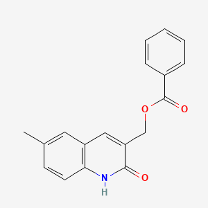 molecular formula C18H15NO3 B7713571 (2-hydroxy-6-methylquinolin-3-yl)methyl benzoate 
