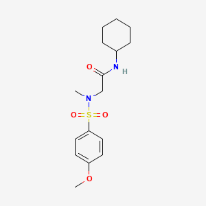 molecular formula C16H24N2O4S B7713624 N-(4-methoxyphenyl)-2-(N-methyl4-methoxybenzenesulfonamido)acetamide 