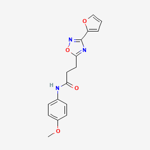 molecular formula C16H15N3O4 B7713653 3-(3-(furan-2-yl)-1,2,4-oxadiazol-5-yl)-N-(4-methoxyphenyl)propanamide 