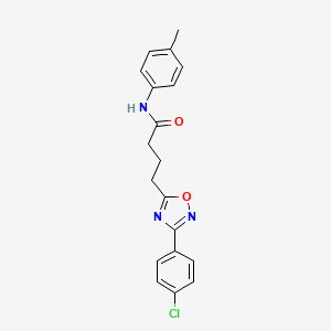 molecular formula C19H18ClN3O2 B7713726 4-(3-(4-chlorophenyl)-1,2,4-oxadiazol-5-yl)-N-(p-tolyl)butanamide 
