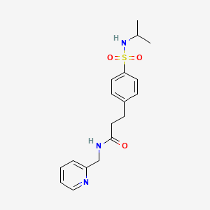molecular formula C18H23N3O3S B7713755 3-(4-(N-isopropylsulfamoyl)phenyl)-N-(pyridin-2-ylmethyl)propanamide 
