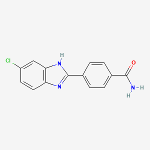 molecular formula C14H10ClN3O B7713818 4-(6-Chloro-1H-benzo[d]imidazol-2-yl)benzamide CAS No. 1307238-88-5