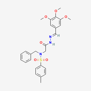(E)-N-benzyl-4-methyl-N-(2-oxo-2-(2-(3,4,5-trimethoxybenzylidene)hydrazinyl)ethyl)benzenesulfonamide