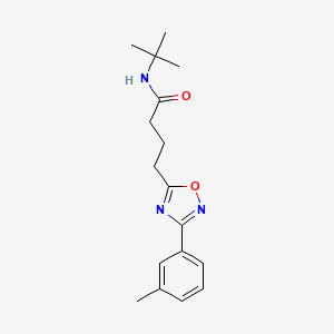 molecular formula C17H23N3O2 B7713879 N-(tert-butyl)-4-(3-(m-tolyl)-1,2,4-oxadiazol-5-yl)butanamide 