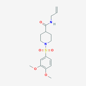 molecular formula C17H24N2O5S B7713886 N-allyl-1-((3,4-dimethoxyphenyl)sulfonyl)piperidine-4-carboxamide 