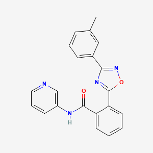 molecular formula C21H16N4O2 B7713894 N-(pyridin-3-yl)-2-(3-(m-tolyl)-1,2,4-oxadiazol-5-yl)benzamide 