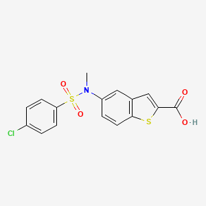 molecular formula C16H12ClNO4S2 B7713921 5-(4-chloro-N-methylphenylsulfonamido)benzo[b]thiophene-2-carboxylic acid 