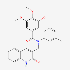 molecular formula C28H28N2O5 B7713926 N-(2,3-dimethylphenyl)-N-((2-hydroxyquinolin-3-yl)methyl)-3,4,5-trimethoxybenzamide 