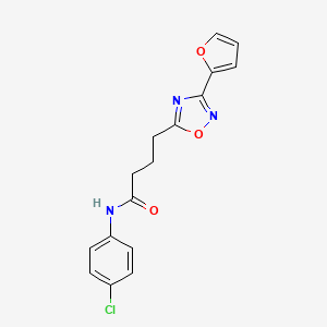 molecular formula C16H14ClN3O3 B7713969 N-(4-chlorophenyl)-4-(3-(furan-2-yl)-1,2,4-oxadiazol-5-yl)butanamide 