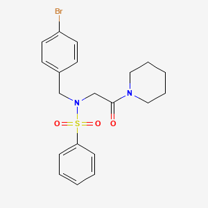molecular formula C20H23BrN2O3S B7713999 2-{N-[(4-bromophenyl)methyl]benzenesulfonamido}-N-[(pyridin-4-yl)methyl]acetamide 