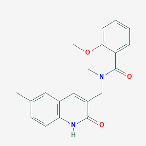 molecular formula C20H20N2O3 B7714023 N-((2-hydroxy-6-methylquinolin-3-yl)methyl)-2-methoxy-N-methylbenzamide 