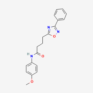 molecular formula C19H19N3O3 B7714026 N-(4-methoxyphenyl)-4-(3-phenyl-1,2,4-oxadiazol-5-yl)butanamide 