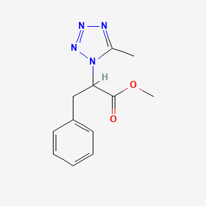 molecular formula C12H14N4O2 B7714034 Methyl 2-(5-methyl-1H-tetrazol-1-yl)-3-phenylpropanoate 