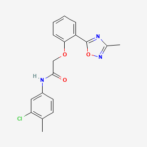 molecular formula C18H16ClN3O3 B7714040 N-(3-chloro-4-methylphenyl)-2-(2-(3-methyl-1,2,4-oxadiazol-5-yl)phenoxy)acetamide 