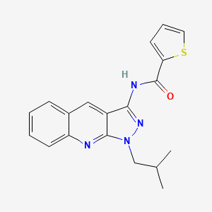 molecular formula C19H18N4OS B7714079 N-(1-isobutyl-1H-pyrazolo[3,4-b]quinolin-3-yl)thiophene-2-carboxamide CAS No. 845902-48-9