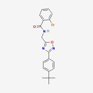 molecular formula C20H20BrN3O2 B7714090 2-bromo-N-((3-(4-(tert-butyl)phenyl)-1,2,4-oxadiazol-5-yl)methyl)benzamide 
