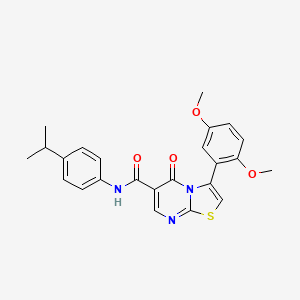 molecular formula C24H23N3O4S B7714172 N-(3-acetylphenyl)-3-(2,5-dimethoxyphenyl)-5-oxo-5H-[1,3]thiazolo[3,2-a]pyrimidine-6-carboxamide 