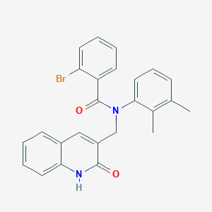 molecular formula C25H21BrN2O2 B7714176 2-bromo-N-(2,3-dimethylphenyl)-N-((2-hydroxyquinolin-3-yl)methyl)benzamide 