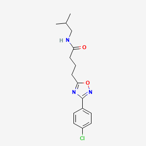 4-(3-(4-chlorophenyl)-1,2,4-oxadiazol-5-yl)-N-isobutylbutanamide