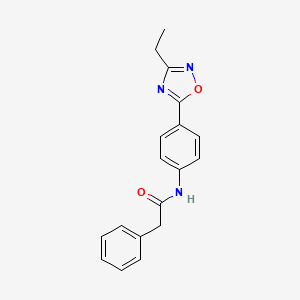 molecular formula C18H17N3O2 B7714209 N-(4-(3-ethyl-1,2,4-oxadiazol-5-yl)phenyl)-2-phenylacetamide 