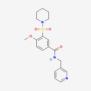 molecular formula C19H23N3O4S B7714219 4-methoxy-N-(2-phenylethyl)-3-(piperidine-1-sulfonyl)benzamide 