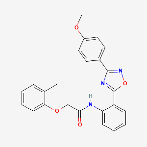 molecular formula C24H21N3O4 B7714233 N-(2-(3-(4-methoxyphenyl)-1,2,4-oxadiazol-5-yl)phenyl)-2-(o-tolyloxy)acetamide 
