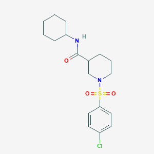 molecular formula C18H25ClN2O3S B7714239 1-(4-chlorobenzenesulfonyl)-3-(4-methylpiperidine-1-carbonyl)piperidine CAS No. 460327-36-0