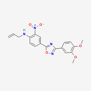 molecular formula C19H18N4O5 B7714285 N-allyl-4-(3-(3,4-dimethoxyphenyl)-1,2,4-oxadiazol-5-yl)-2-nitroaniline 