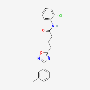 molecular formula C19H18ClN3O2 B7714288 N-(2-chlorophenyl)-4-(3-(m-tolyl)-1,2,4-oxadiazol-5-yl)butanamide 