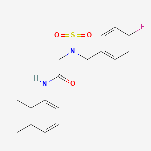 molecular formula C18H21FN2O3S B7714301 methyl 2-(2-{N-[(4-fluorophenyl)methyl]methanesulfonamido}acetamido)benzoate 