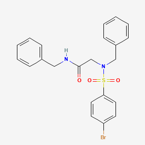 molecular formula C22H21BrN2O3S B7714313 N-[(2,4-dichlorophenyl)methyl]-4-methoxy-3-(pyrrolidine-1-sulfonyl)benzamide 