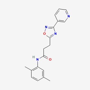 molecular formula C18H18N4O2 B7714319 N-(2,5-dimethylphenyl)-3-(3-(pyridin-3-yl)-1,2,4-oxadiazol-5-yl)propanamide 